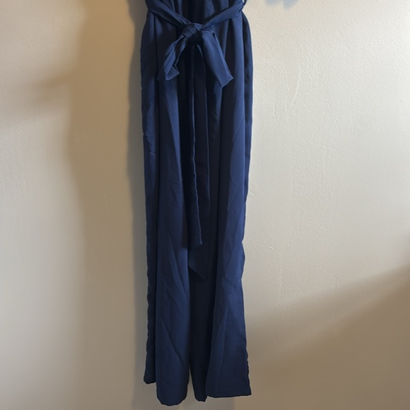 Bloomchic Plus Size Floral Patchwork Wrap Belted Pocket Jumpsuit - Picture 6 of 8